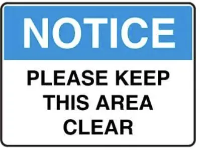 NT 12 — NOTICE - PRIVATE VEHICLES ARE NOT PERMITTED TO PARK ON SITE